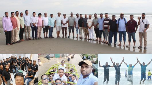 সমুদ্র সৈকতে বিএমজেএ সিলেটের আনন্দ ভ্রমণ