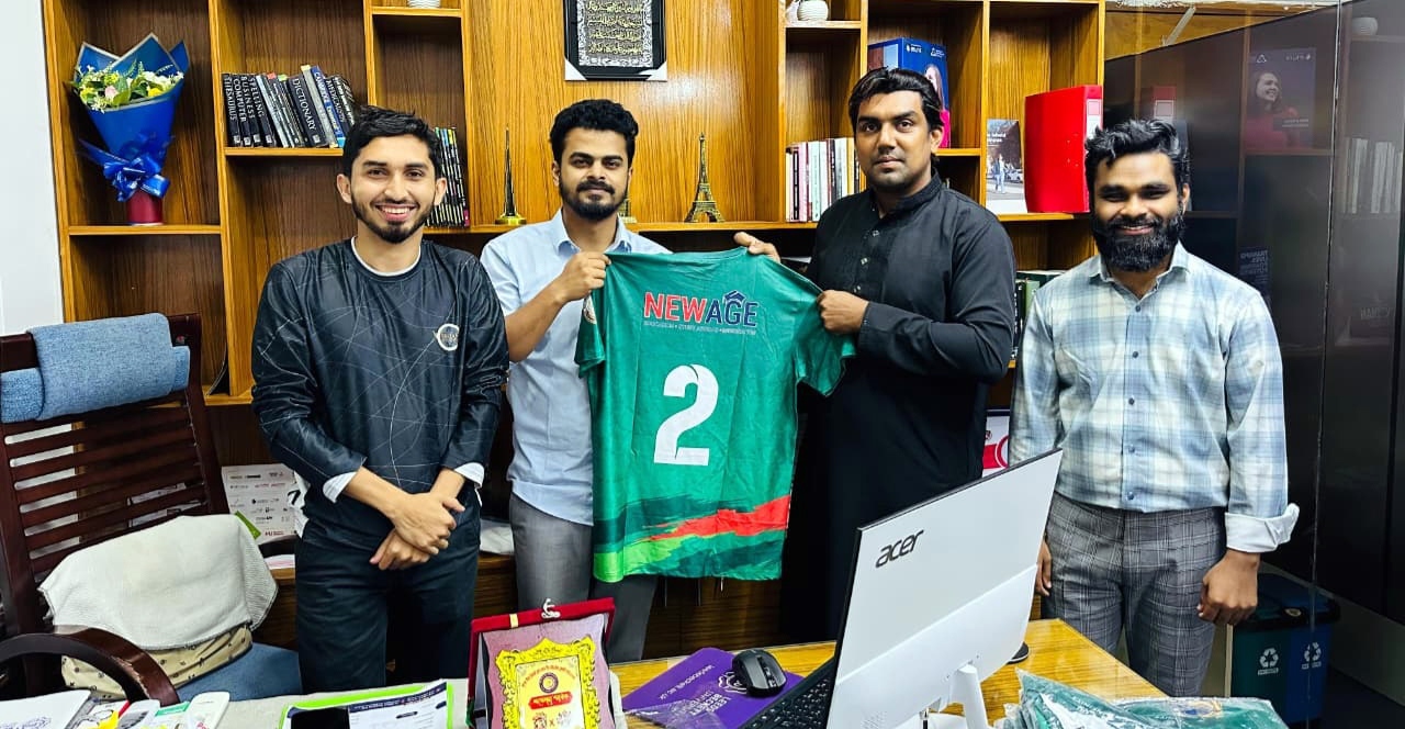 খর্দ্দাপাড়া ক্রিকেট ক্লাবের জার্সি স্পনসর করল নিউ এইজ এডুকেশন