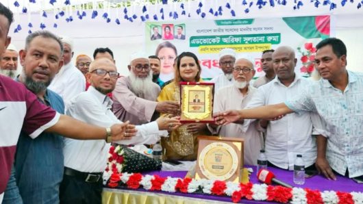 জগন্নাথপুরে সংসদ সদস্য অ্যাডভোকেট আরিফা সুলতানা রুমাকে বিএনপির সংবর্ধনা